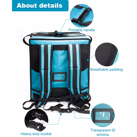 Personnalisé grande capacité extensible vélo moto étanche isolé chaud pizza refroidisseur boissons café sac à dos thermique déjeuner à emporter sac de livraison de restauration rapide