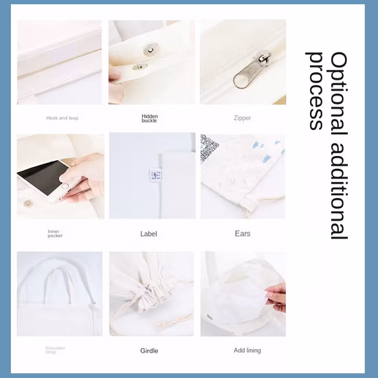 Sac à provisions fourre-tout en coton écologique en toile personnalisée en gros de la Chine